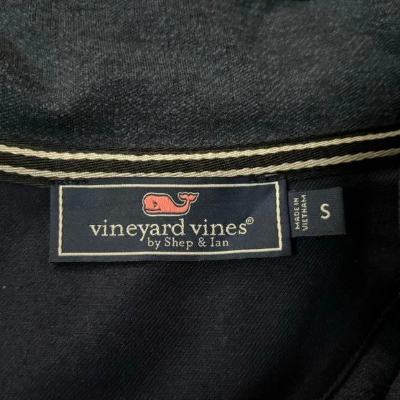 Vineyard Vines Navy Blue Herringbone Half Zip Pullover Small - Picture 7 of 9